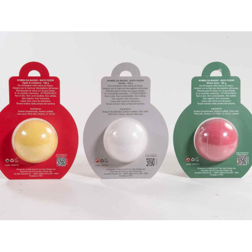 Set 3 bombe de baie cadou Craciun cm11x5,5x15,5H