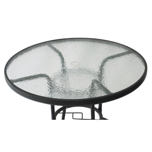 Masa gradina terasa, rotunda, otel sticla Borgen 80x80x71 cm