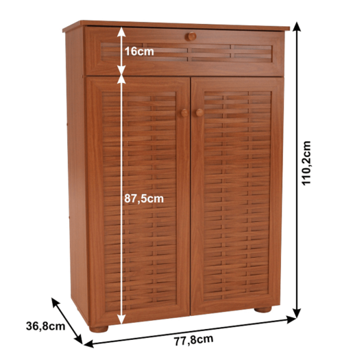 Pantofar MDF laminat cires 77.8x36.8x110.2 cm