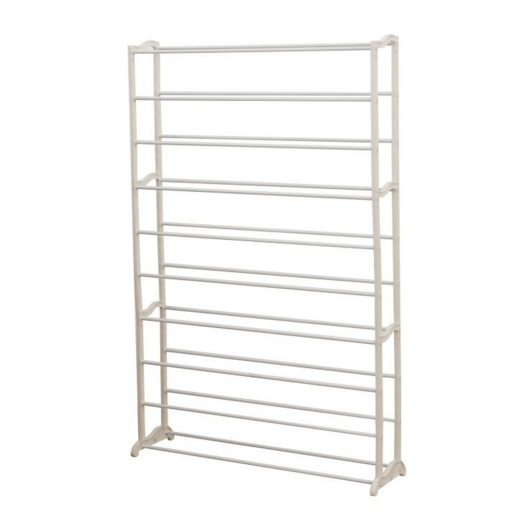 Pantofar plastic metal alb Botis 90x16x140 cm