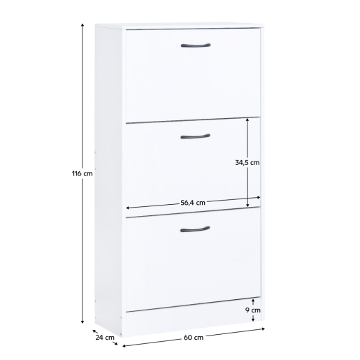 Pantofar pal alb Botoria 60x24x116 cm
