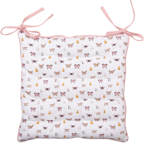 Set 2 perne scaune bumbac multicolor 40x40x4 cm