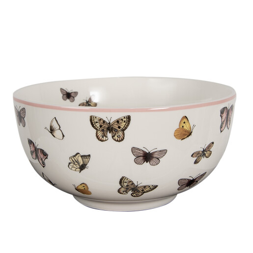 Set 3 boluri portelan multicolor Fluturasi 14x7 cm, 500 ml