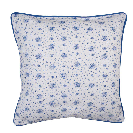 Set 2 fete perne bumbac alb albastru 40x40 cm