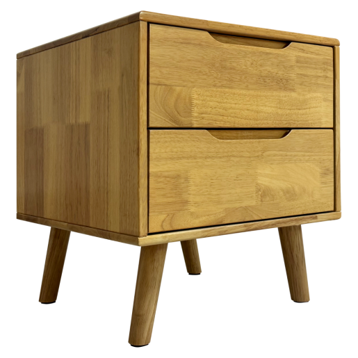 Noptiera lemn masiv natur Bruni 43x40,5x48 cm