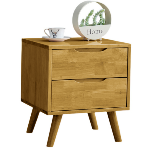 Noptiera lemn masiv natur Bruni 43x40,5x48 cm