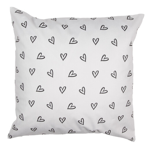 Set 2 fete perna textil alb negru Iepuras 45x45 cm