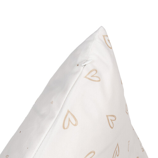 Set 2 fete perna textil alb maro Iepurasi 45x45 cm