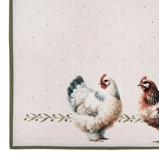 Set 6 suporturi farfurii bumbac multicolor Rustic 48x35 cm