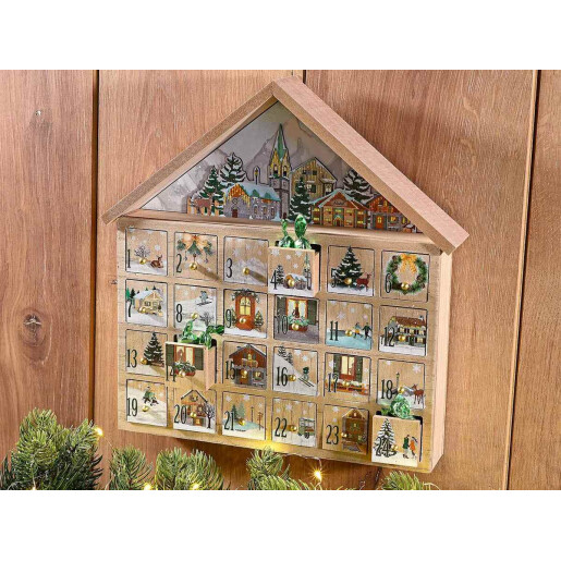 Calendar Advent Craciun cm 31 x 5,5 x 32 H