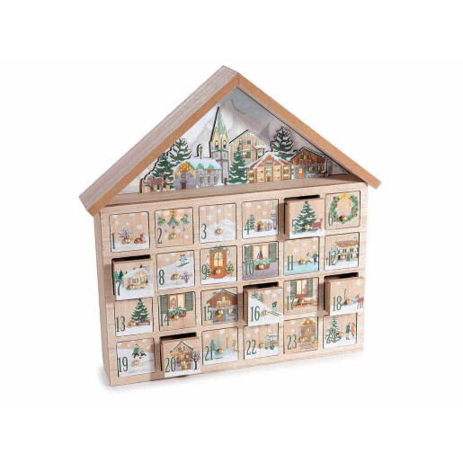 Calendar Advent Craciun cm 31 x 5,5 x 32 H