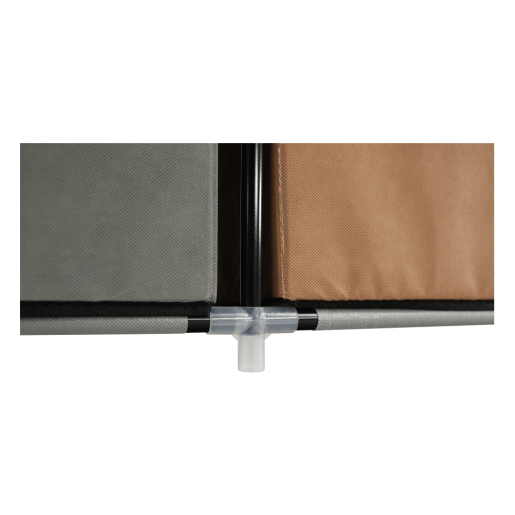Comoda cu 4 sertare din textil negru maro gri Camilo 58x30x57 cm
