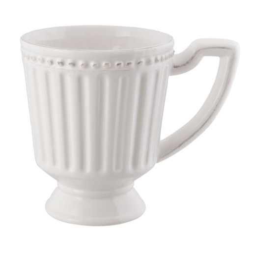 Cana ceramica alba Elegance 14*10*12 cm - 0.3 L