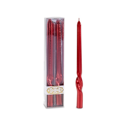 Set 2 lumanari rosii Ø 2,2 cm x 30 H
