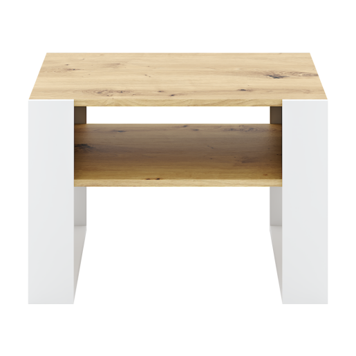 Masuta DTD stejar artisan alba Cara 67x68.2x45 cm