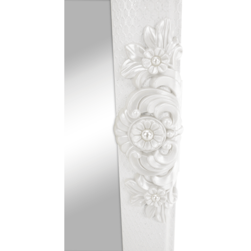 Oglinda podea rama plastic alb argintiu Casius 45x170 cm
