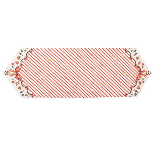 Traversa masa Craciun bumbac multicolor II 50x160 cm