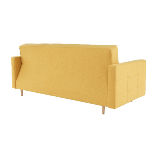 Canapea 3 locuri cu tapiterie textil galben mustar Amedia 210x94x92 cm