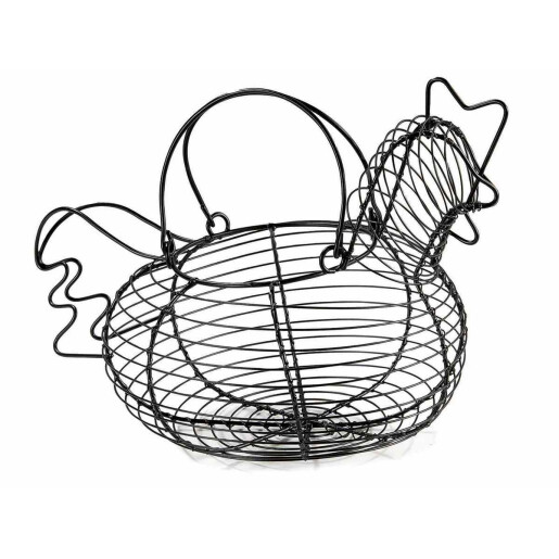 Cos Gaina metal negru 28x19x19 cm
