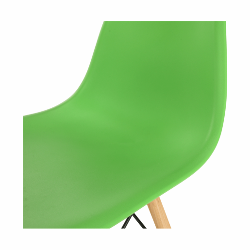 Scaun plastic verde picioare fag Cinkla 46x54x82 cm
