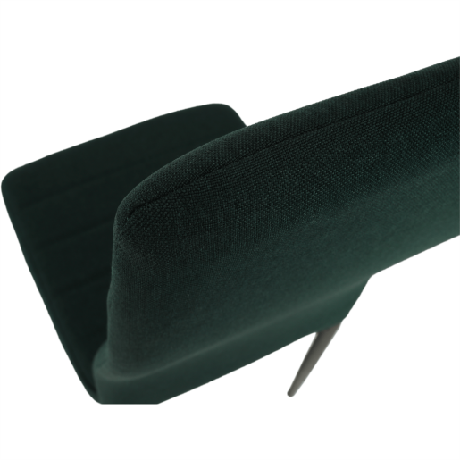 Scaun tapiterie textil verde smarald cadru metalic negru Coleta  41x49x96 cm