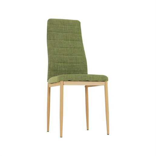 Scaun tapiterie textil verde cadru metalic fag Coleta 41x49x96 cm