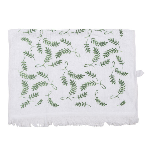 Prosop de maini si fata bumbac alb verde 40x66 cm