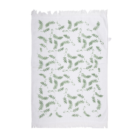 Prosop de maini si fata bumbac alb verde 40x66 cm