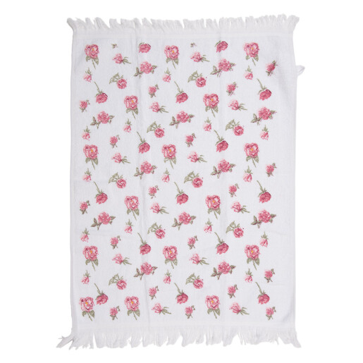 Prosop de maini si fata bumbac alb roz verde Roses 40x66 cm