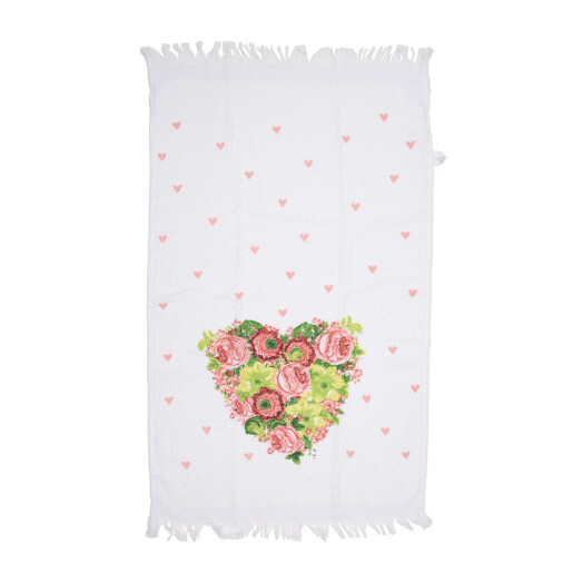 Prosop de maini si fata bumbac multicolor Inimioara 40x66 cm