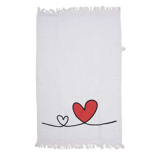 Prosop de maini si fata bumbac multicolor Inimioare 40x66 cm