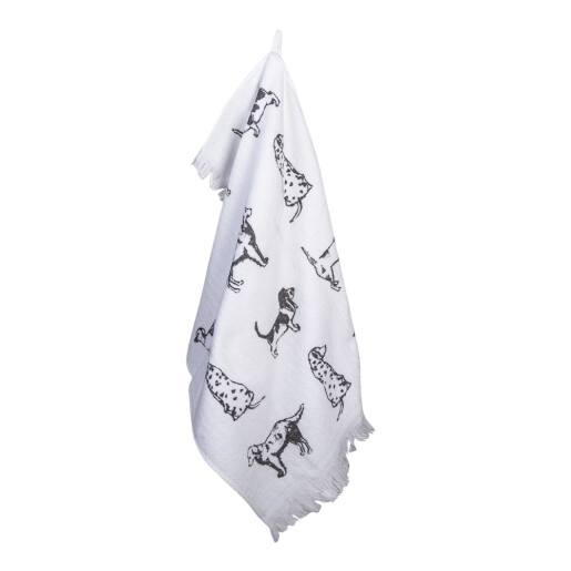 Prosop de maini si fata bumbac alb gri Catelusi 40x66 cm