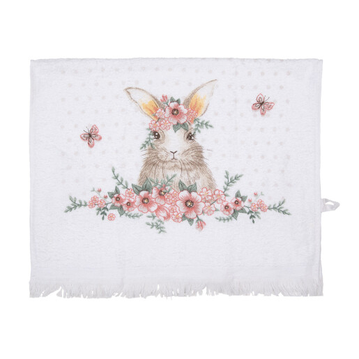 Prosop maini fata bumbac multicolor Iepuras ii 40x66 cm