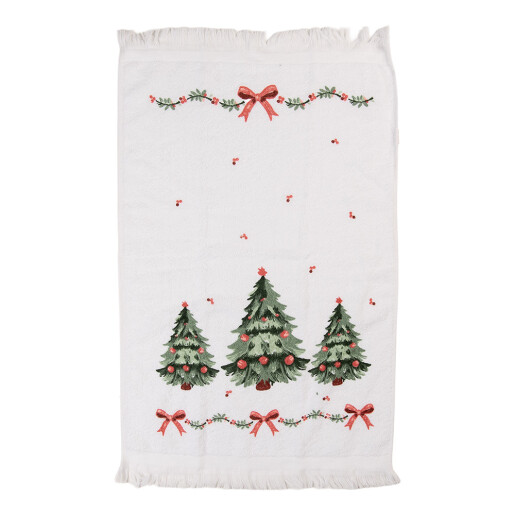 Prosop maini fata bumbac multicolor Craciun 40x66 cm