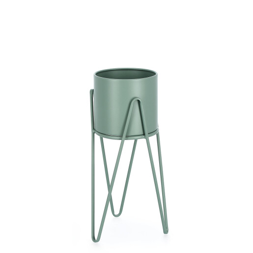 Set 2 suporturi flori otel verde Madelyn 23.5x53-57 cm, 21.5x42-46 cm,