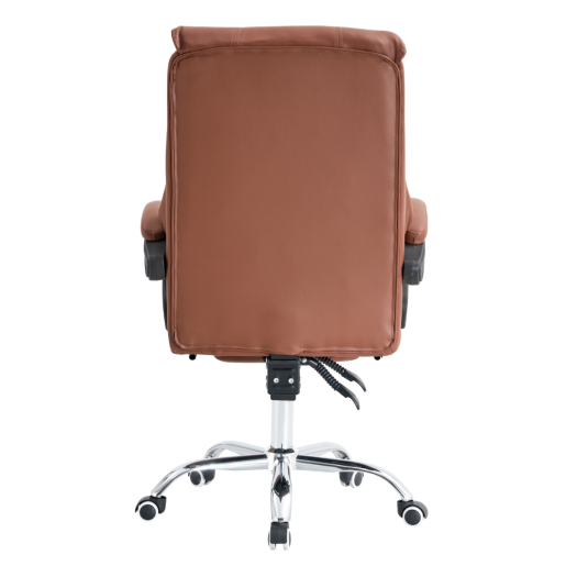 Scaun birou suport picioare piele ecologica maro Darton 64x67x104-114 cm
