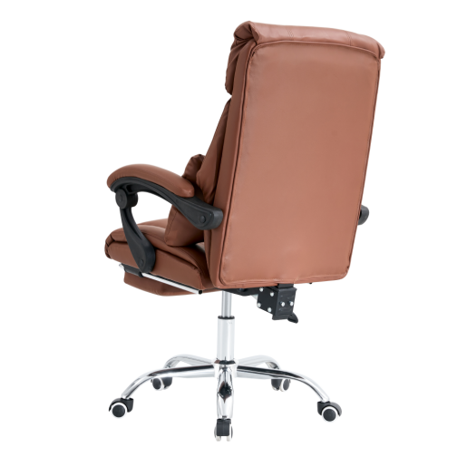 Scaun birou suport picioare piele ecologica maro Darton 64x67x104-114 cm