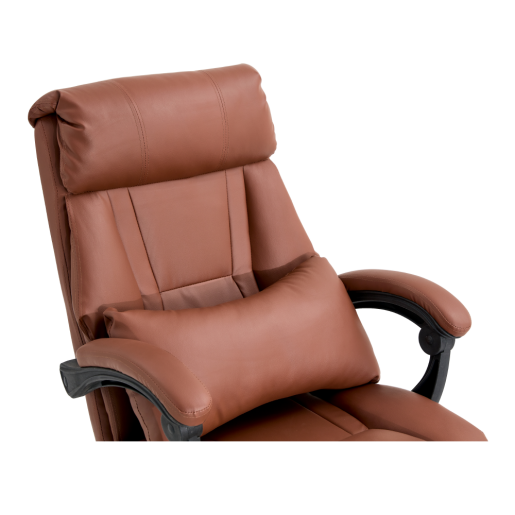 Scaun birou suport picioare piele ecologica maro Darton 64x67x104-114 cm