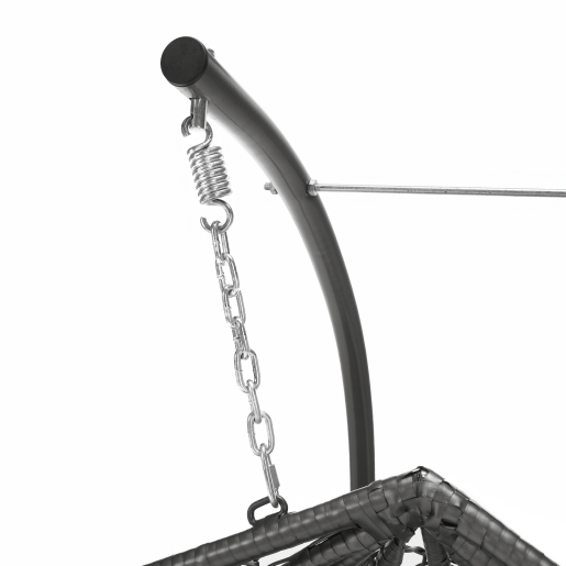 Fotoliu suspendabil ratan sintetic gri Dalvea 133x117x195 cm