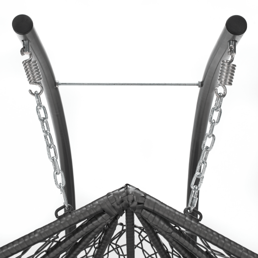 Fotoliu suspendabil ratan sintetic gri Dalvea 133x117x195 cm