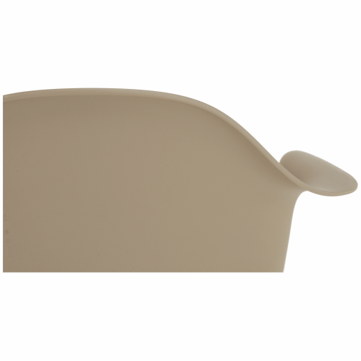 Scaun plastic bej picioare fag Damen 62x58x81 cm