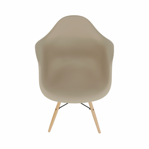Scaun plastic bej picioare fag Damen 62x58x81 cm