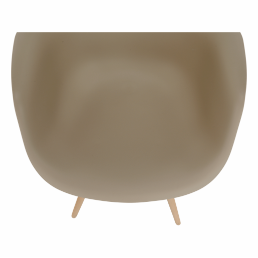 Scaun plastic bej picioare fag Damen 62x58x81 cm