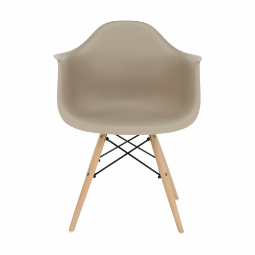 Scaun plastic bej picioare fag Damen 62x58x81 cm