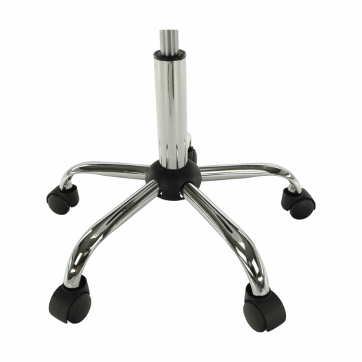 Scaun birou piele ecologica neagra crom Darisa 48x56x81-90 cm