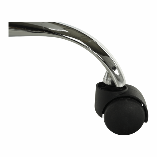 Scaun birou piele ecologica neagra crom Darisa 48x56x81-90 cm