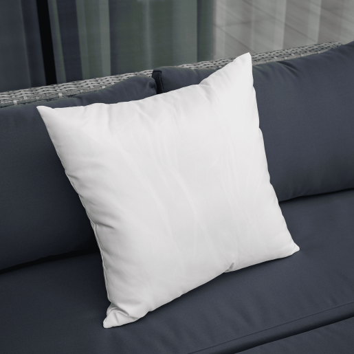 Set mobilier gradina ratan sintetic textil Debra 113x62,5x72 cm, 44x45,5x36 cm