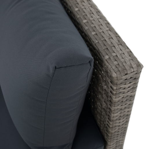 Set mobilier gradina ratan sintetic textil Debra 113x62,5x72 cm, 44x45,5x36 cm