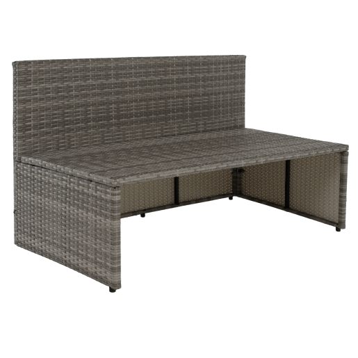 Set mobilier gradina ratan sintetic textil Debra 113x62,5x72 cm, 44x45,5x36 cm