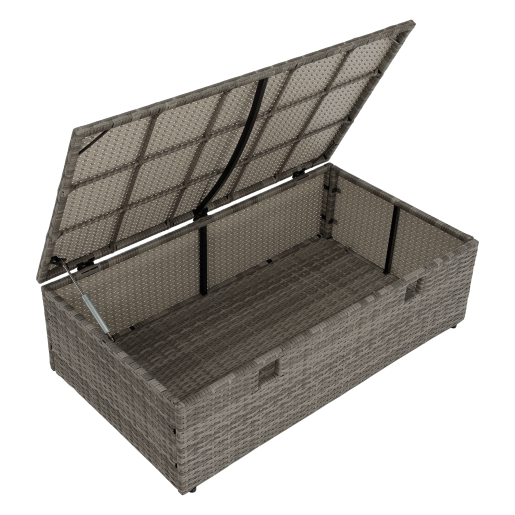 Set mobilier gradina ratan sintetic textil Debra 113x62,5x72 cm, 44x45,5x36 cm